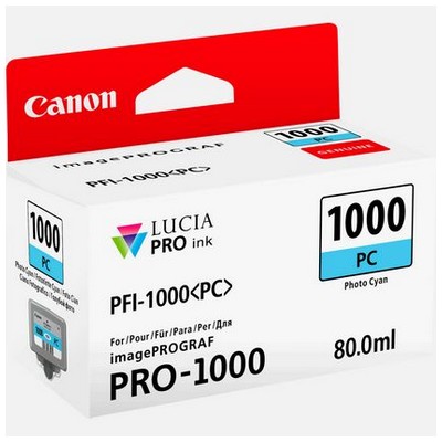 Cartuccia Canon 0550C001 PFI-1000PC originale CIANO CHIARO