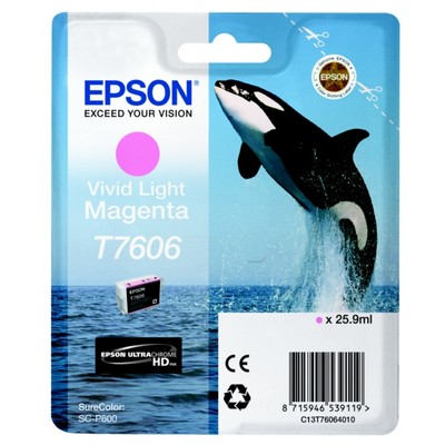 Cartuccia Epson C13T76064010 T7606 Orca originale MAGENTA CHIARO