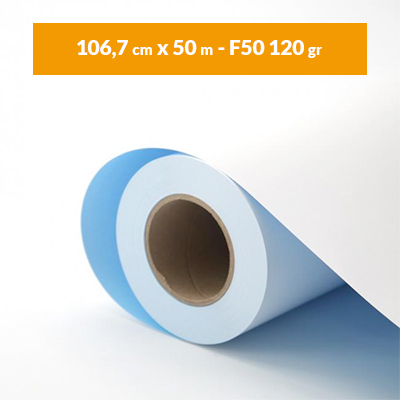 Rotolo carta plotter blue back A0+ bianco (106,7 cm x 50 m - F50 120 gr)
